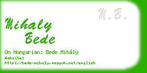 mihaly bede business card